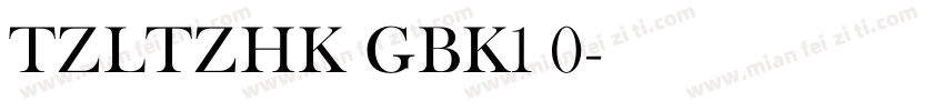 TZLTZHK GBK1 0字体转换